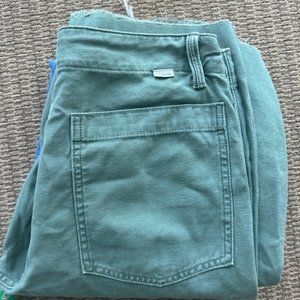 MOTHER The Major Sneak Frayed High Waist Wide Leg Pants Sz 28